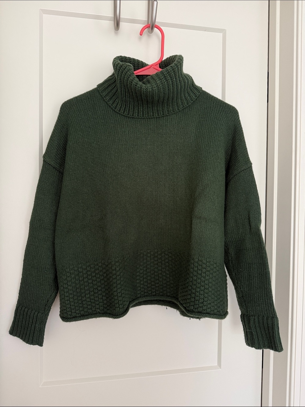 Madewell Olive Green Chunky Turtleneck Sweater